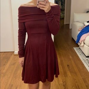 Off the shoulder Sweater Dress